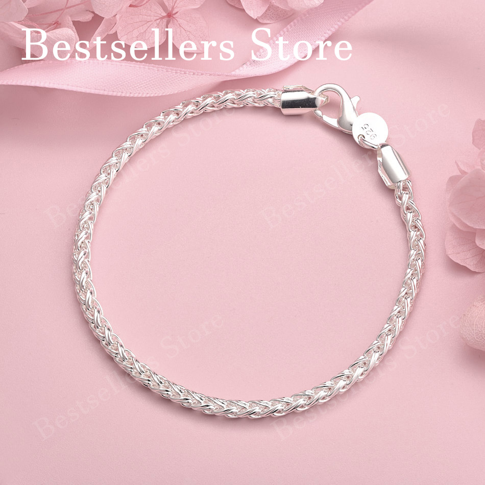 Men Accessories Chain And Bracelet - Pulsera exquisita tejida de plata de