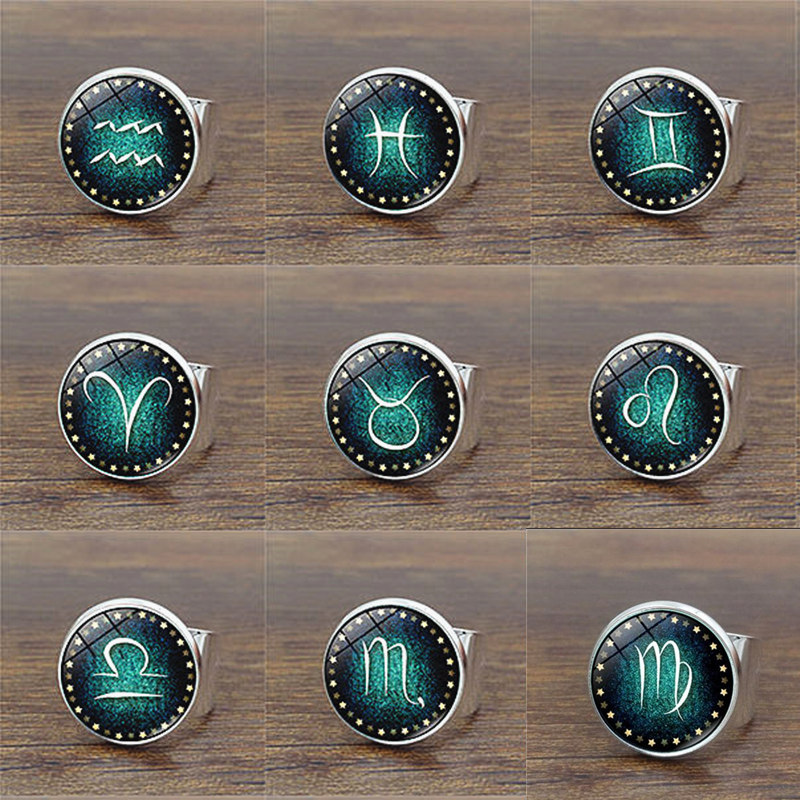 Men'S Accessories Jewelry Sale - Anillo luminoso de 12 constelaciones para