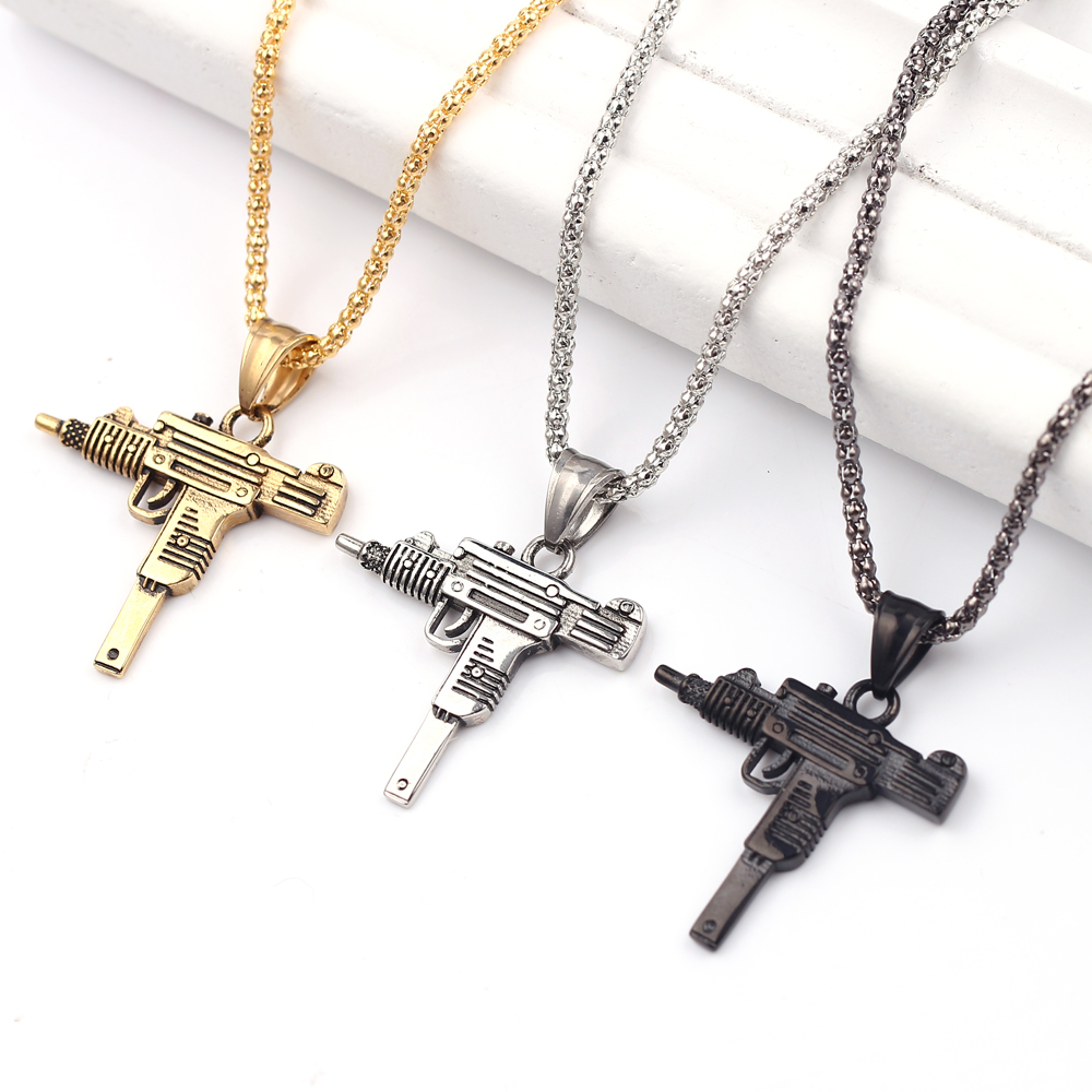 Collar con Colgante de Pistola - Men'S Accessories And Jewelry reseña y precio