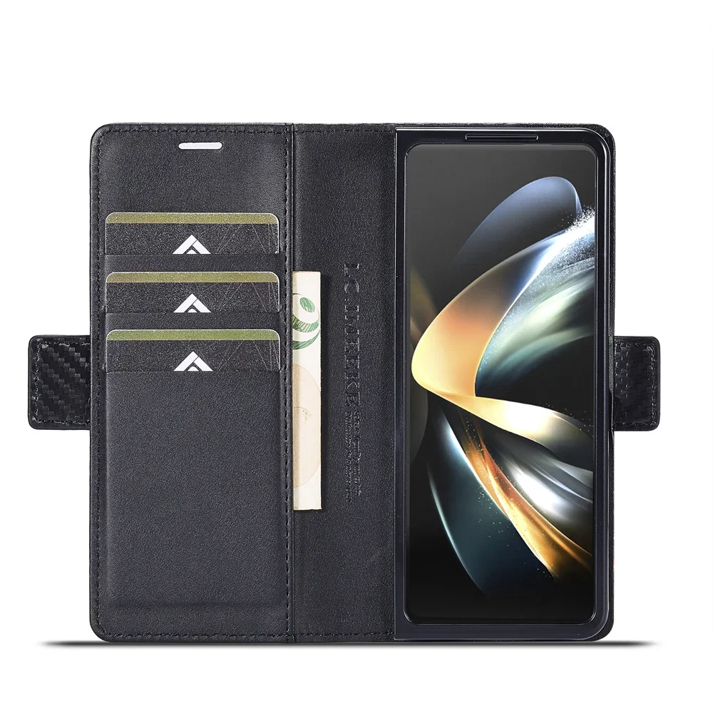 Funda de cuero PU de fibra de  - Bifold Leather Wallet reseña y precio