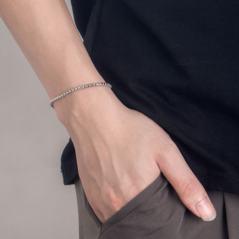 Brazalete de plata de ley 925  - Men Accessories Chain And Bracelet reseña y precio
