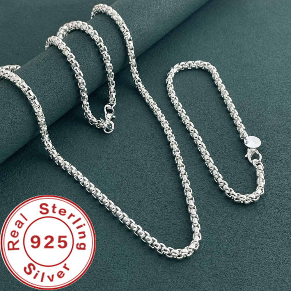 Plata de Ley 925, cadena de ca - Men Accessories Chain And Bracelet reseña y precio