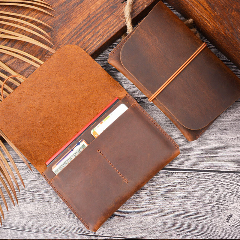 Cartera de Pasaporte de Cuero  - Bifold Leather Wallet reseña y precio