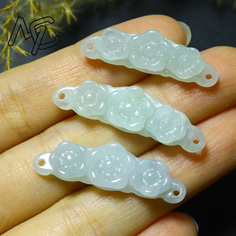 1 ud. Flor de Jadeíta Natural, - Men'S Accessories And Jewelry reseña y precio